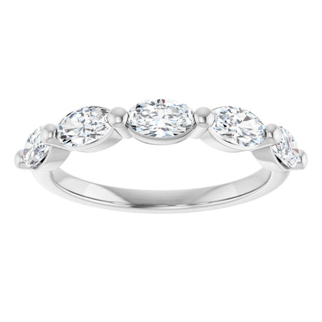 14K White Gold 9/10 CTW Lab-Grown Diamond Anniversary Band