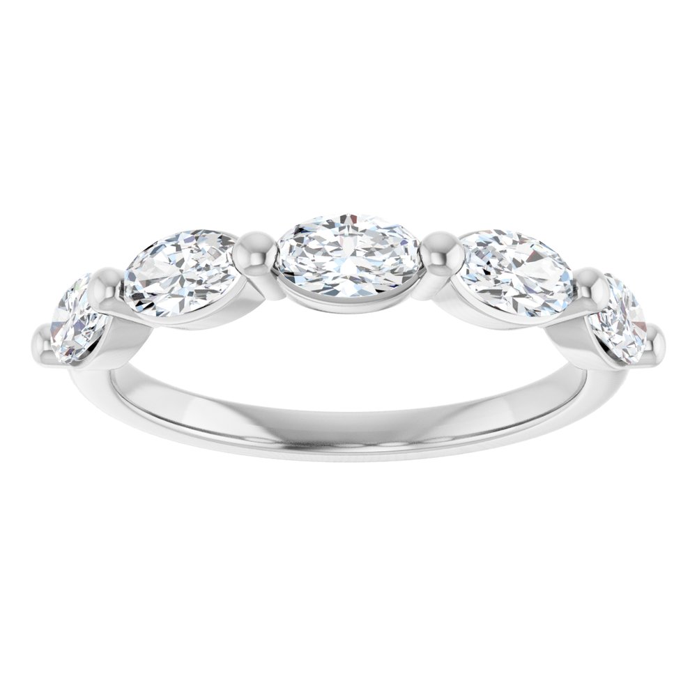 14K White Gold 9/10 CTW Lab-Grown Diamond Anniversary Band