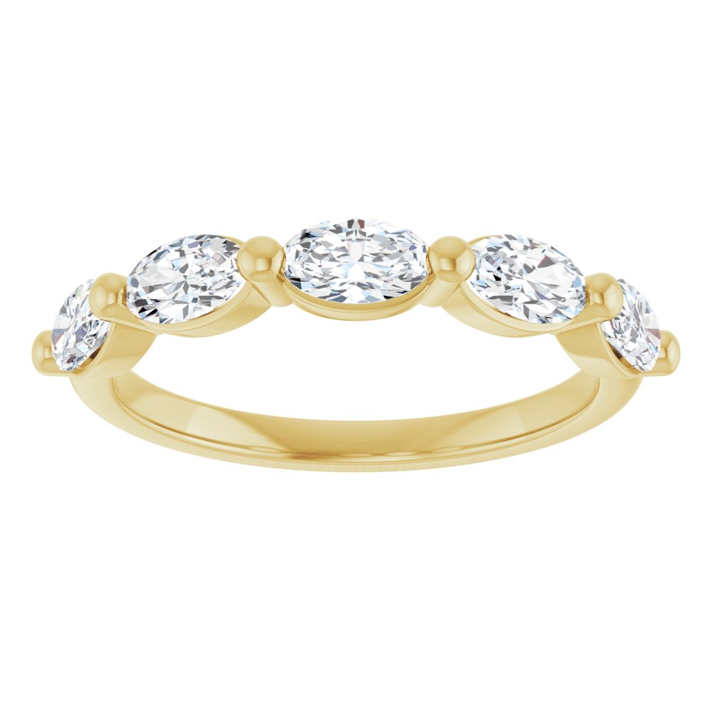 14K Yellow Gold 9/10 CTW Lab-Grown Diamond Anniversary Band