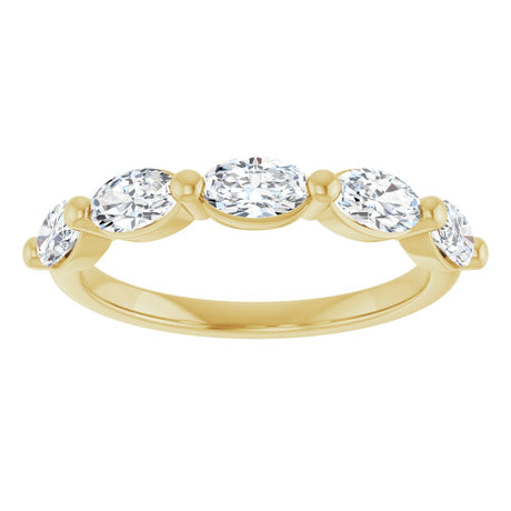 14K Yellow Gold 9/10 CTW Lab-Grown Diamond Anniversary Band