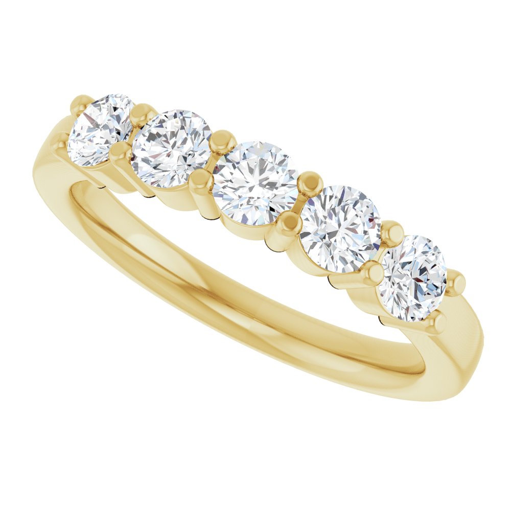 14K Yellow Gold 3/4 CTW Lab-Grown Diamond Anniversary Band