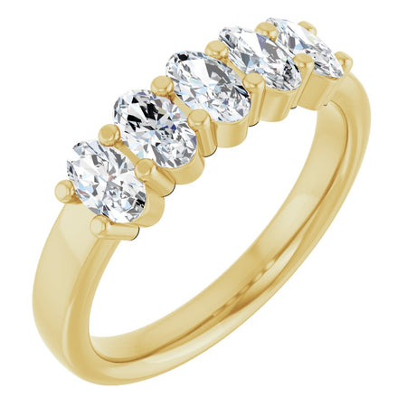 14K Yellow Gold 9/10 CTW Lab-Grown Diamond Anniversary Band