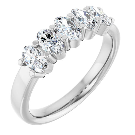 14K White Gold 9/10 CTW Lab-Grown Diamond Anniversary Band