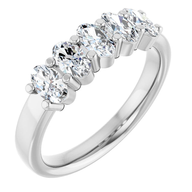 14K White Gold 9/10 CTW Lab-Grown Diamond Anniversary Band