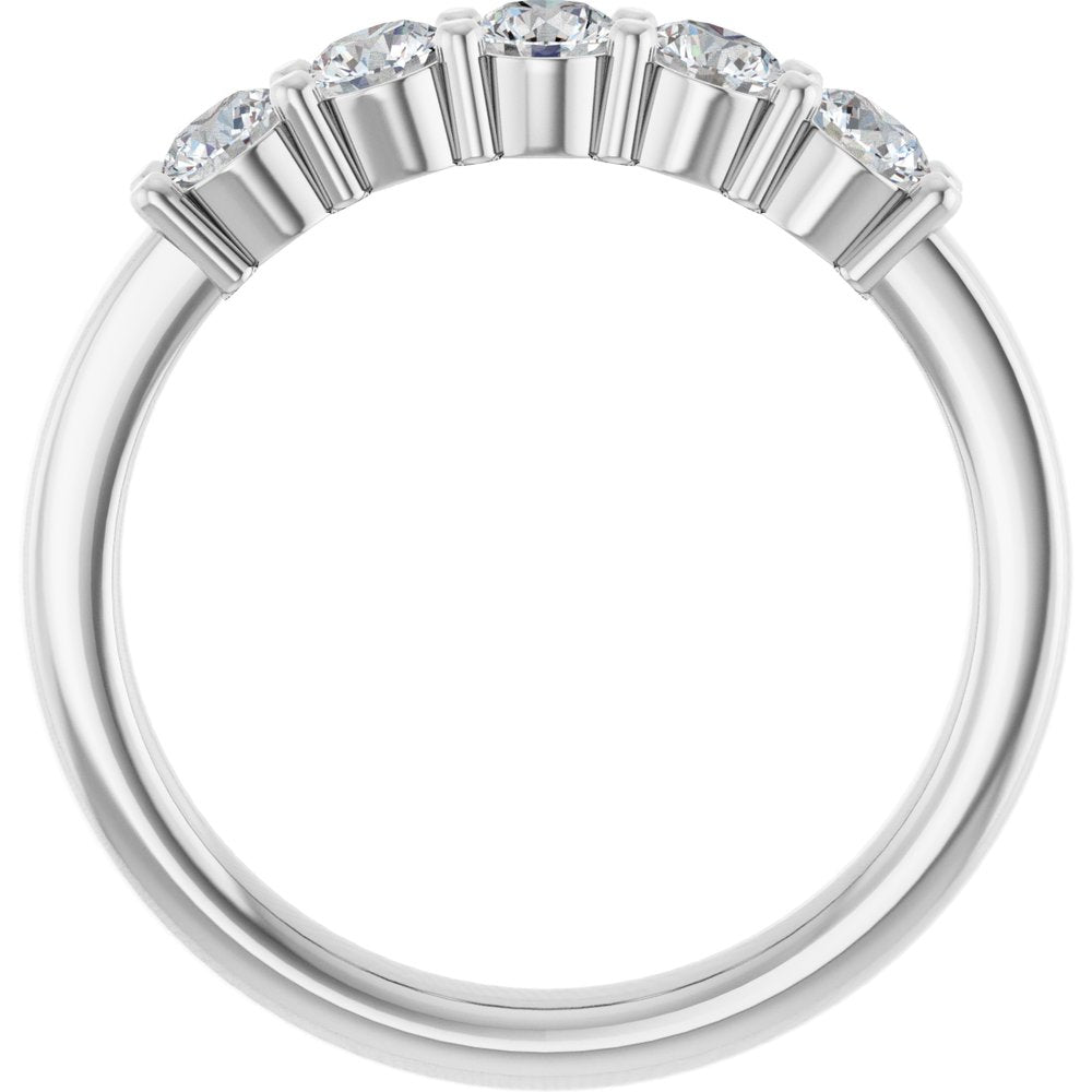 14K White 5/8 CTW Lab-Grown Diamond Anniversary Band