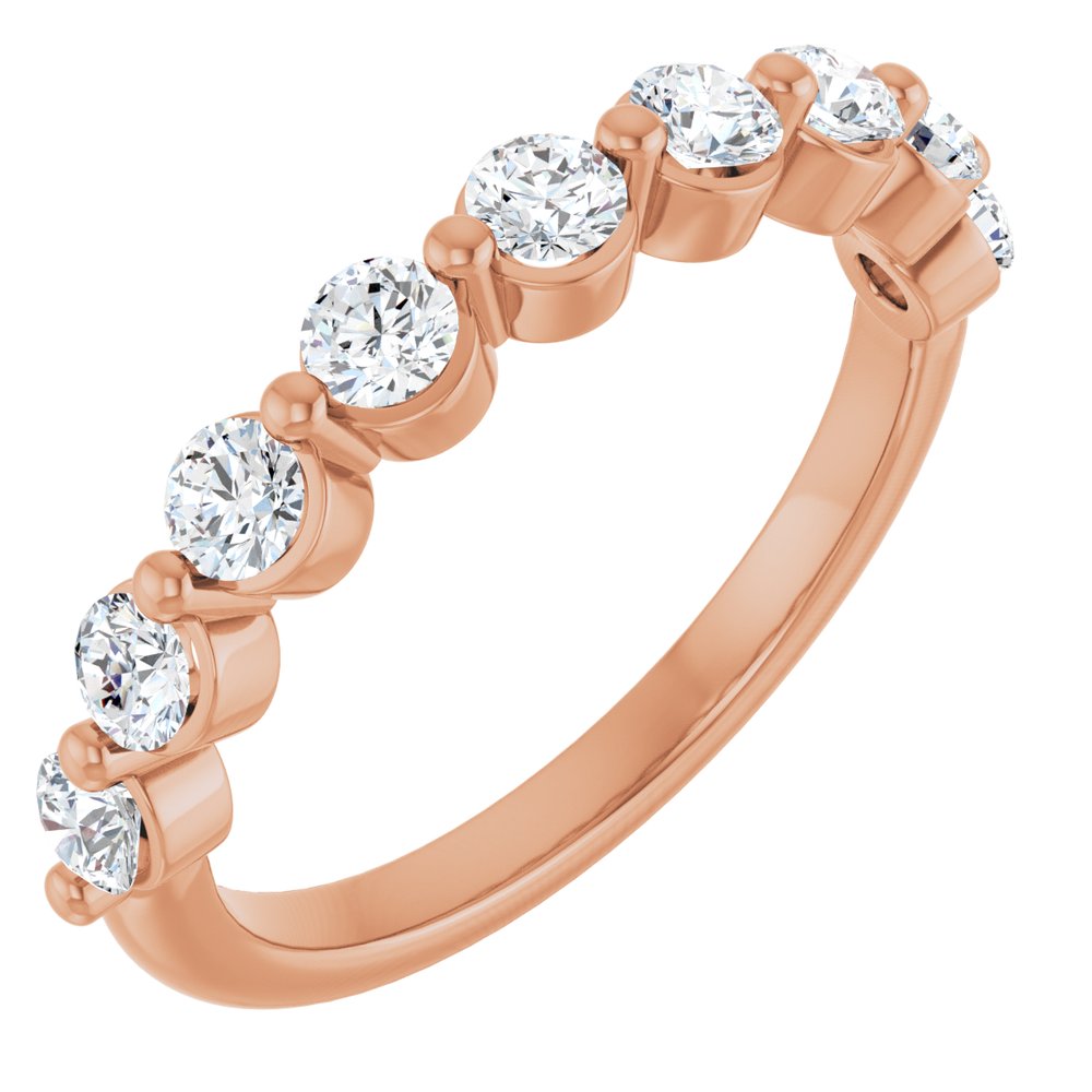 14K Rose Gold 5/8 CTW Lab-Grown Diamond Anniversary Band