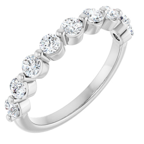 14K White Gold 5/8 CTW Lab-Grown Diamond Anniversary Band