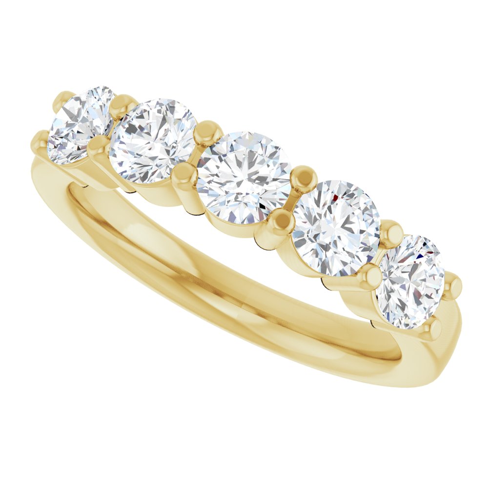 14K Yellow 1 1/4 CTW Lab-Grown Diamond Anniversary Band