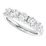 14K White 1 1/4 CTW Lab-Grown Diamond Anniversary Band