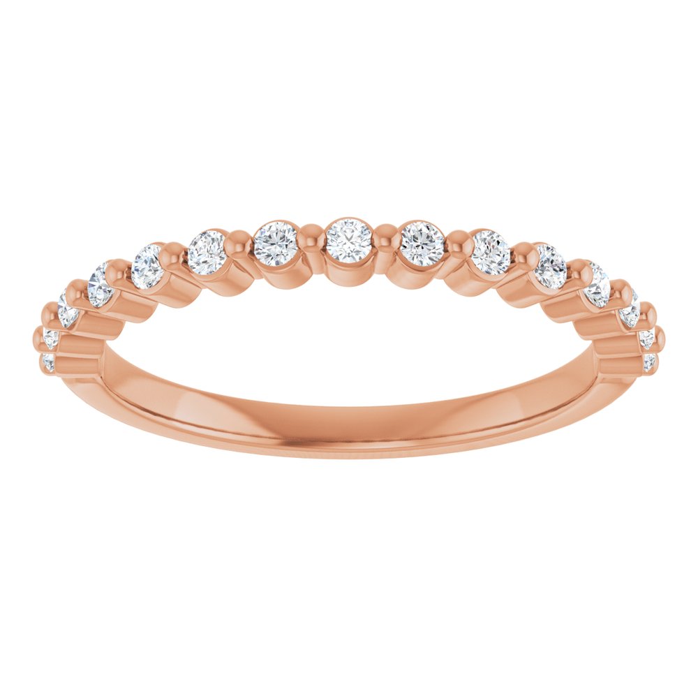 14K Rose Gold 1/5 CTW Lab-Grown Diamond Anniversary Band