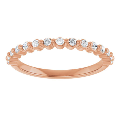 14K Rose Gold 1/5 CTW Lab-Grown Diamond Anniversary Band