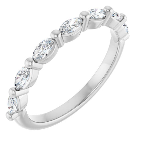 14K White 3/8 CTW Lab-Grown Diamond Anniversary Band