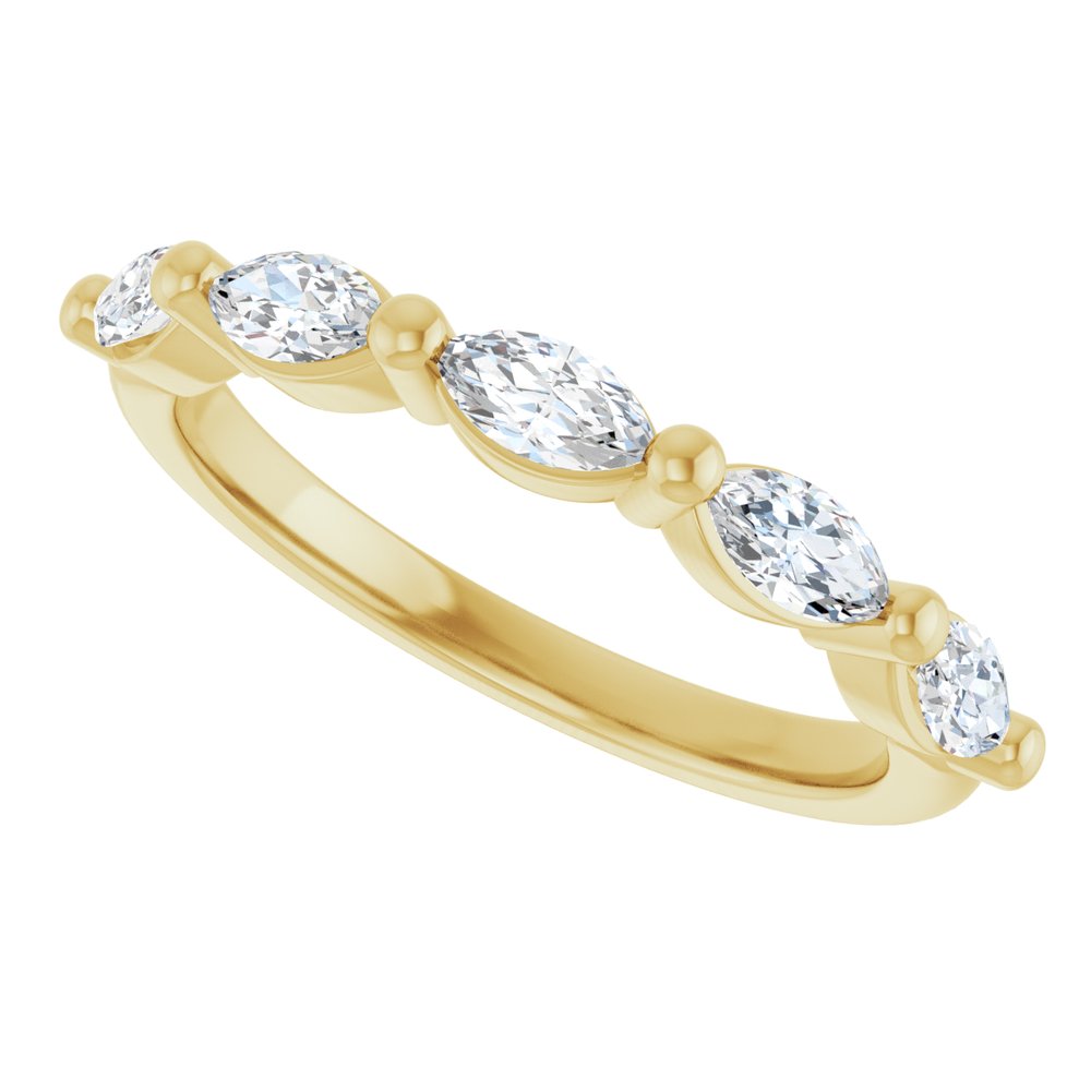 14K Yellow Gold 3/4 CTW Natural Diamond Anniversary Band