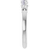 14K White 5/8 CTW Lab-Grown Diamond Anniversary Band