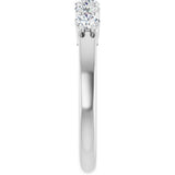 14K White 5/8 CTW Natural Diamond Anniversary Band