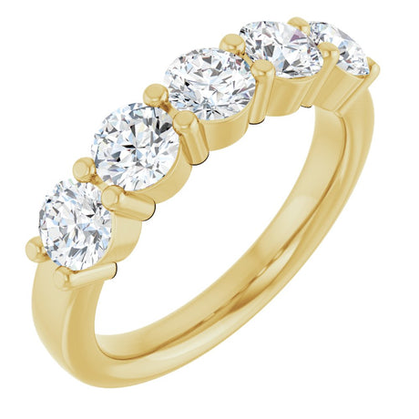 14K Yellow Gold 1 5/8 CTW Lab-Grown Diamond Anniversary Band