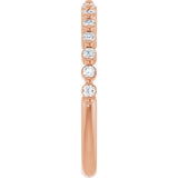 14K Rose Gold 1/5 CTW Lab-Grown Diamond Anniversary Band