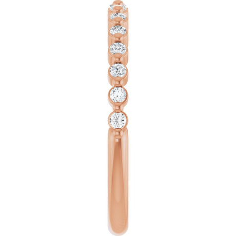 14K Rose Gold 1/5 CTW Lab-Grown Diamond Anniversary Band