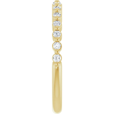 14K Yellow Gold 1/5 CTW Lab-Grown Diamond Anniversary Band