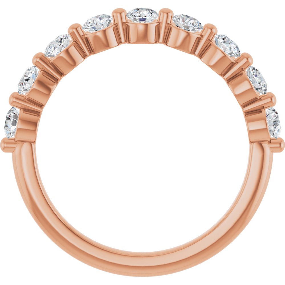 14K Rose Gold 5/8 CTW Lab-Grown Diamond Anniversary Band