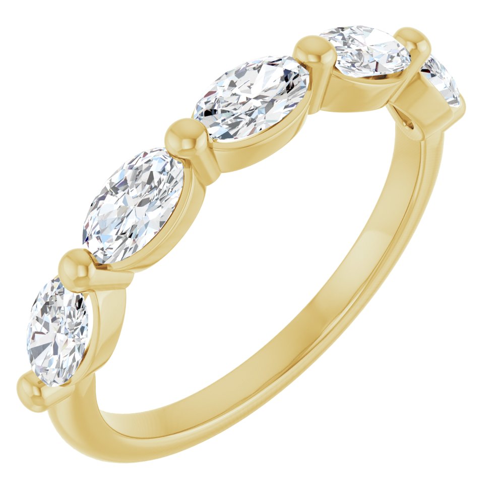 14K Yellow Gold 9/10 CTW Lab-Grown Diamond Anniversary Band