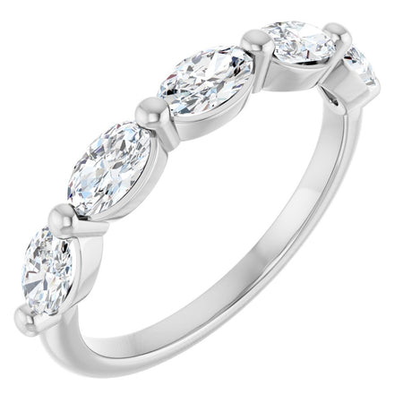 14K White Gold 9/10 CTW Lab-Grown Diamond Anniversary Band