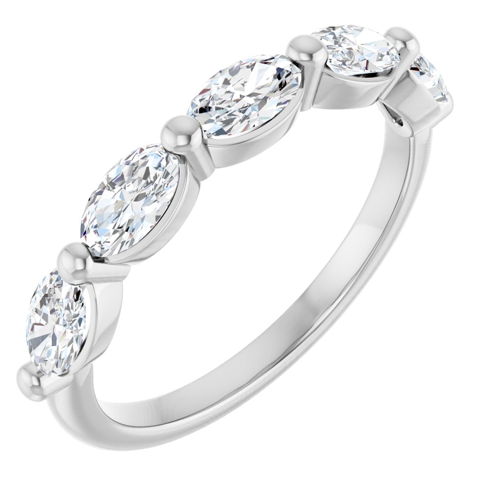 14K White Gold 9/10 CTW Lab-Grown Diamond Anniversary Band