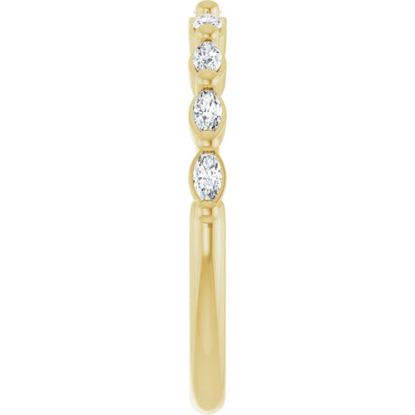 14K Yellow 1/4 CTW Natural Diamond Anniversary Band