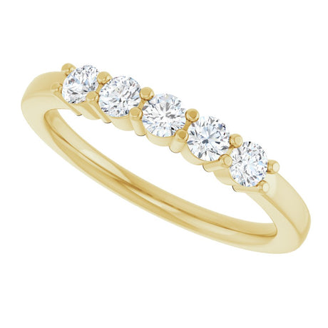 14K Yellow Gold 1/3 CTW Lab-Grown Diamond  Anniversary Band