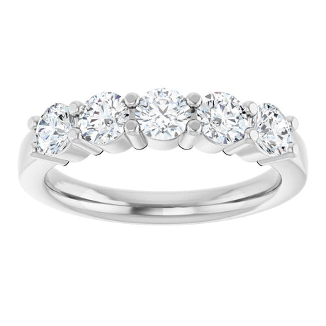 14K White Gold 1 CTW Lab-Grown Diamond Anniversary Band