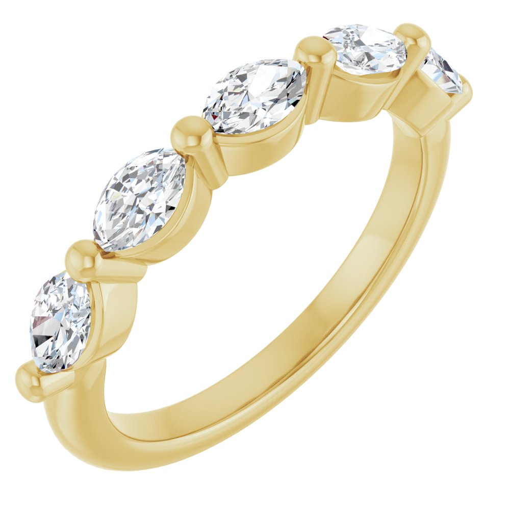 14K Yellow Gold 1 CTW Lab-Grown Diamond Anniversary Band