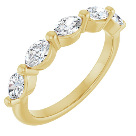 14K Yellow Gold 1 CTW Lab-Grown Diamond Anniversary Band