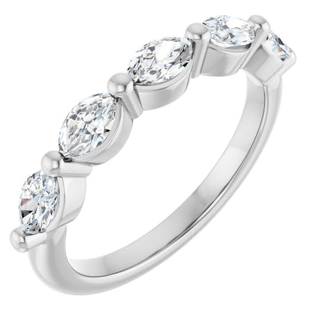14K White Gold 1 CTW Lab-Grown Diamond Anniversary Band