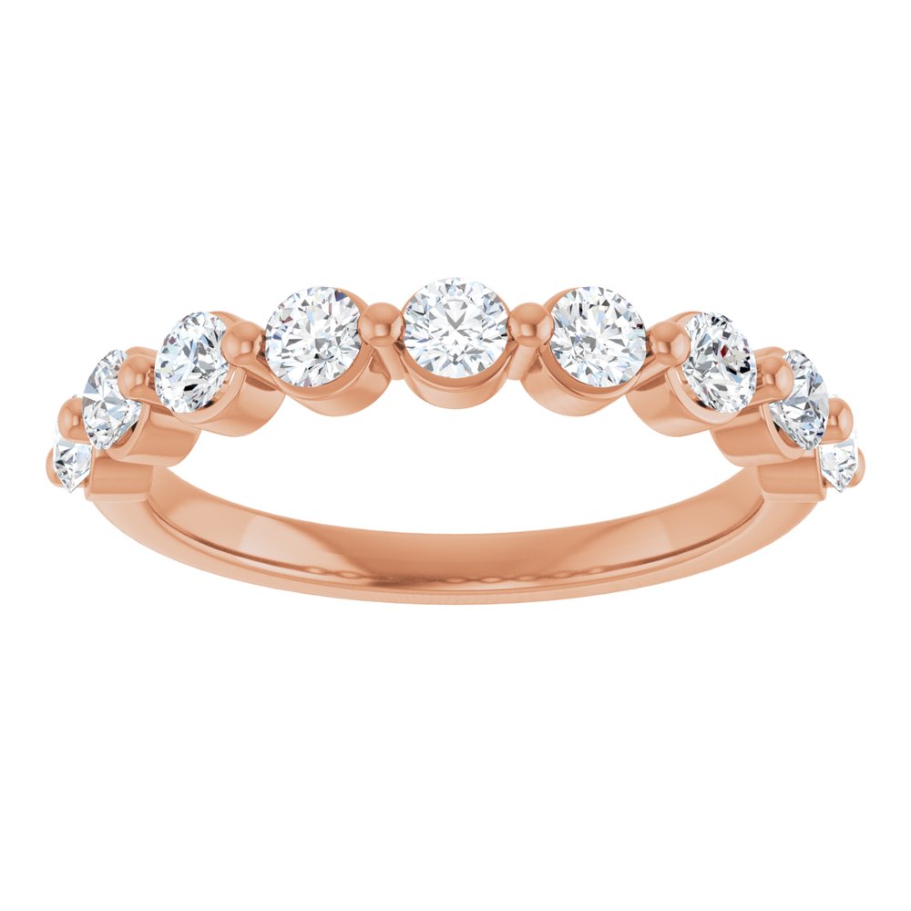 14K Rose Gold 5/8 CTW Lab-Grown Diamond Anniversary Band