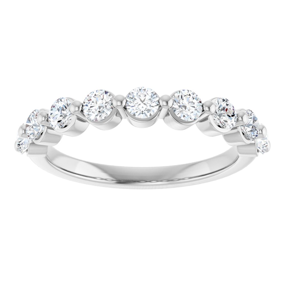 14K White 5/8 CTW Lab-Grown Diamond Anniversary Band