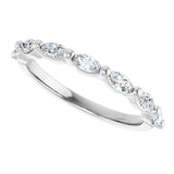 14K White 1/2 CTW Natural Diamond Anniversary Band