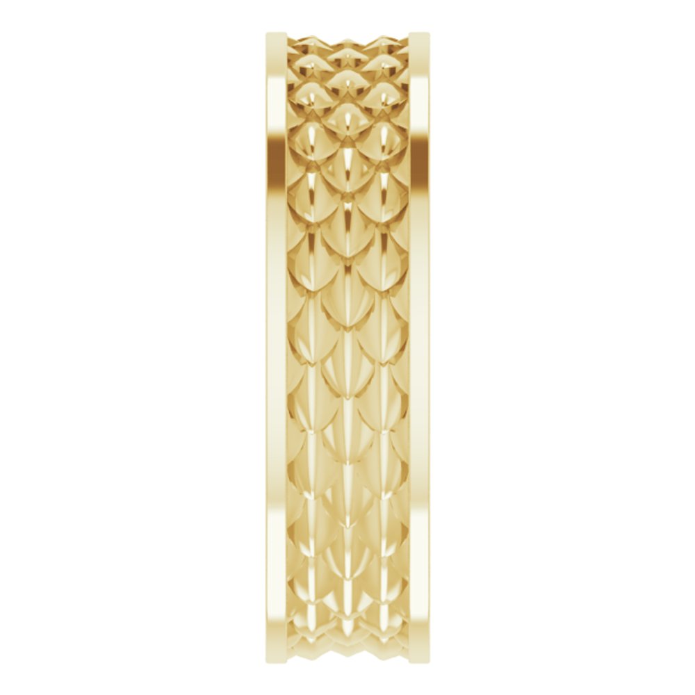 14K Yellow 6 mm Scale Patterned Band Size 9