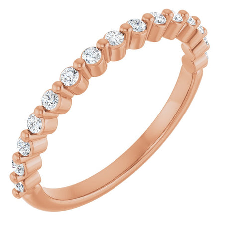 14K Rose Gold 1/5 CTW Lab-Grown Diamond Anniversary Band