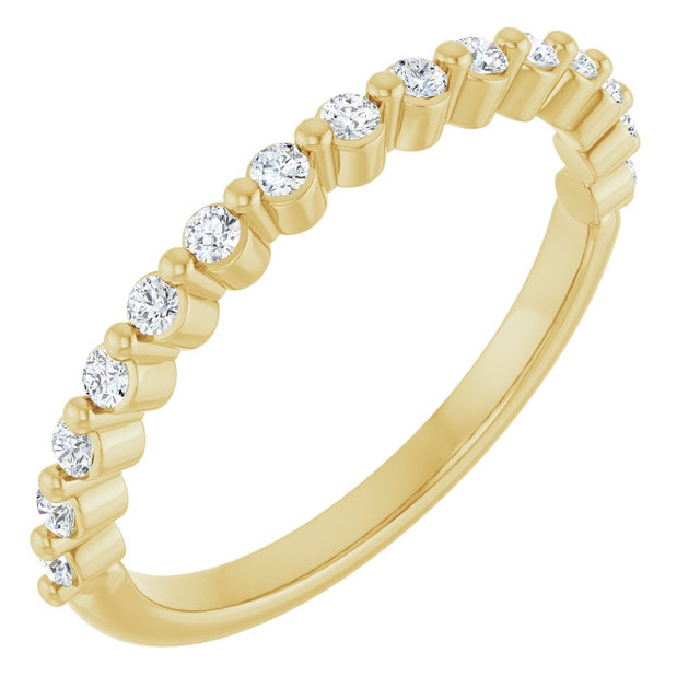 14K Yellow Gold 1/5 CTW Lab-Grown Diamond Anniversary Band