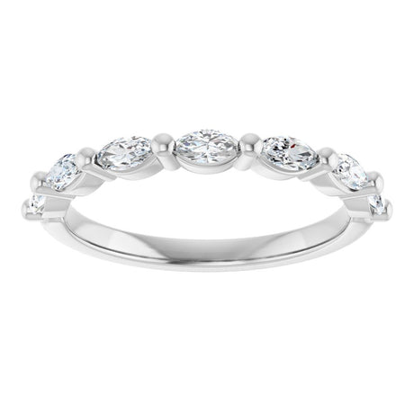 14K White Gold 1/2 CTW Natural Diamond Anniversary Band
