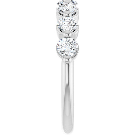 14K White Gold 1 CTW Natural Diamond Anniversary Band