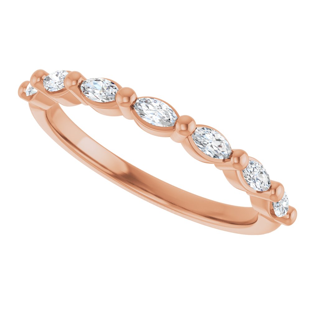 14K Rose 1/3 CTW Natural Diamond Anniversary Band