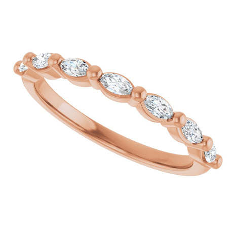 14K Rose Gold 1/3 CTW Natural Diamond Anniversary Band
