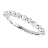 14K White 1/2 CTW Lab-Grown Diamond Anniversary Band