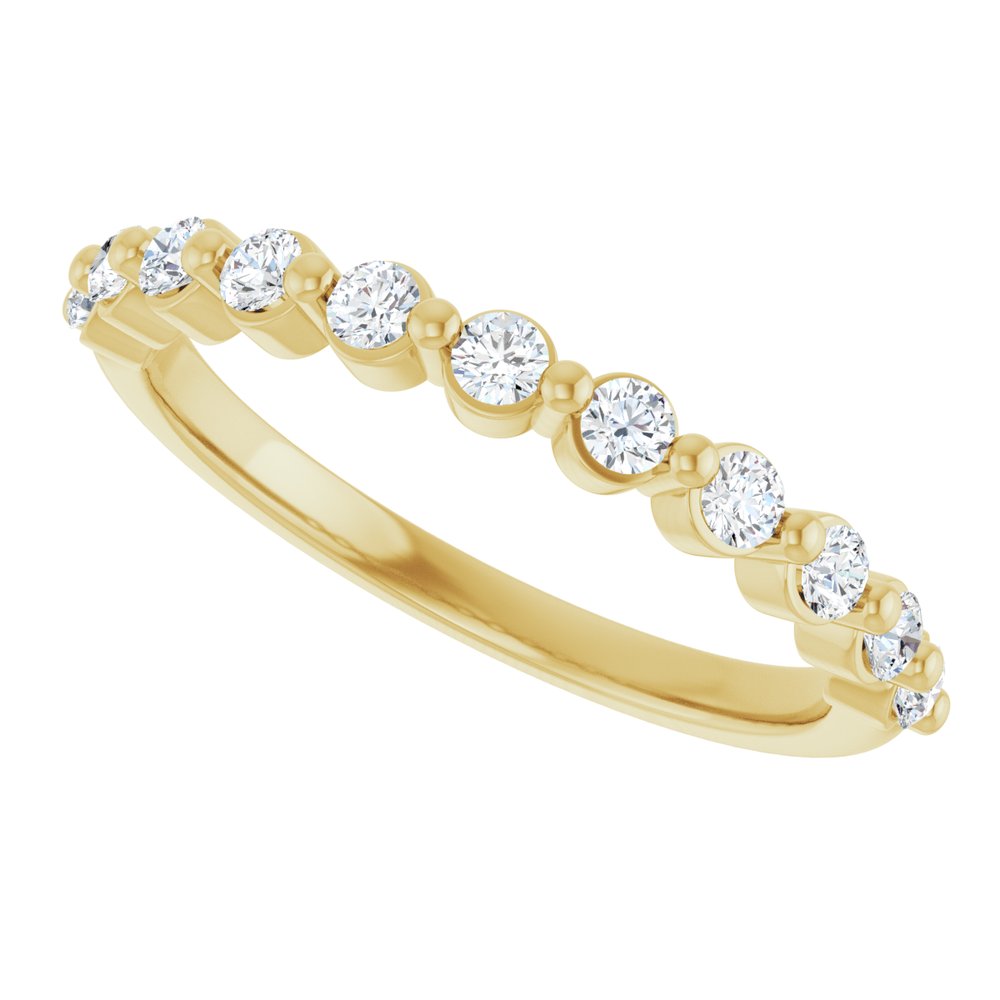 14K Yellow 1/2 CTW Lab-Grown Diamond Anniversary Band