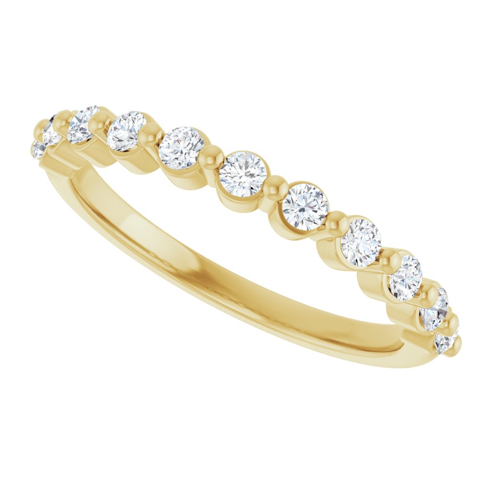 14K Yellow 1/3 CTW Natural Diamond Anniversary Band