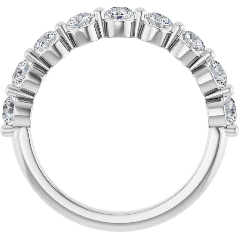 14K White 9/10 CTW Natural Diamond Anniversary Band