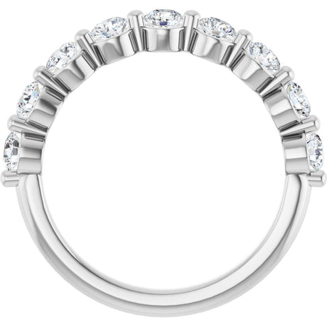14K White Gold 9/10 CTW Natural Diamond Anniversary Band