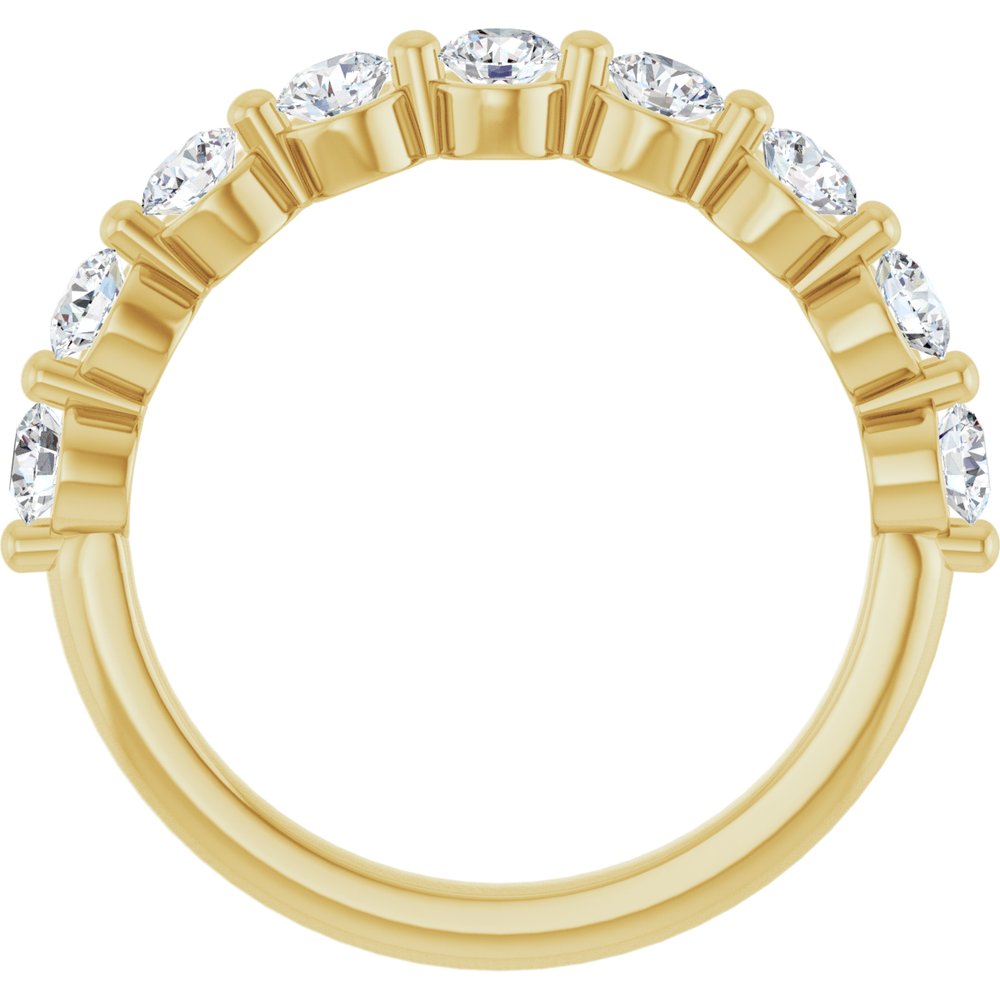14K Yellow Gold 9/10 CTW Lab-Grown Diamond Anniversary Band