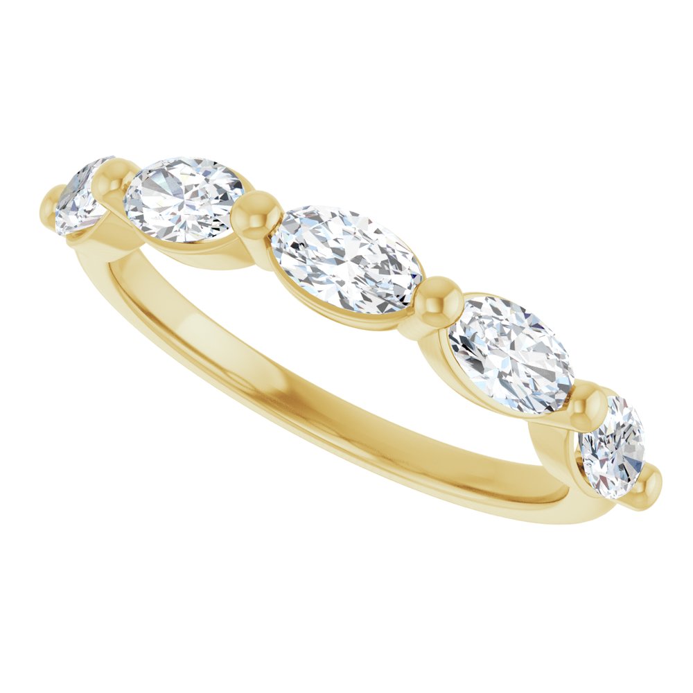 14K Yellow Gold 9/10 CTW Lab-Grown Diamond Anniversary Band